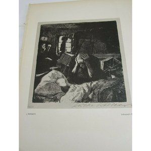 KÄTHE KOLLWITZ Poverty Death Vintage Print 52319